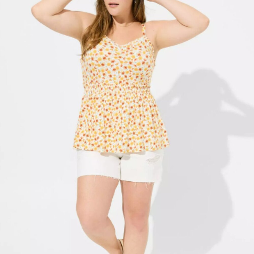 Torrid Super Soft Sweetheart Ruched Babydoll Top